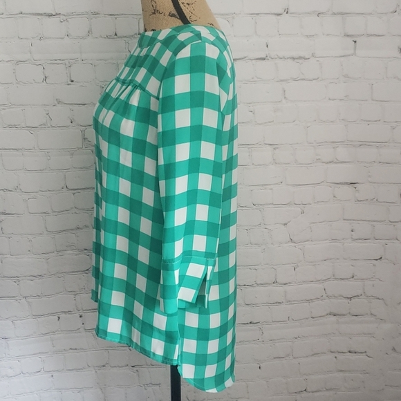 Banana Republic Green white Checkered Shirt - Picture 2 of 12